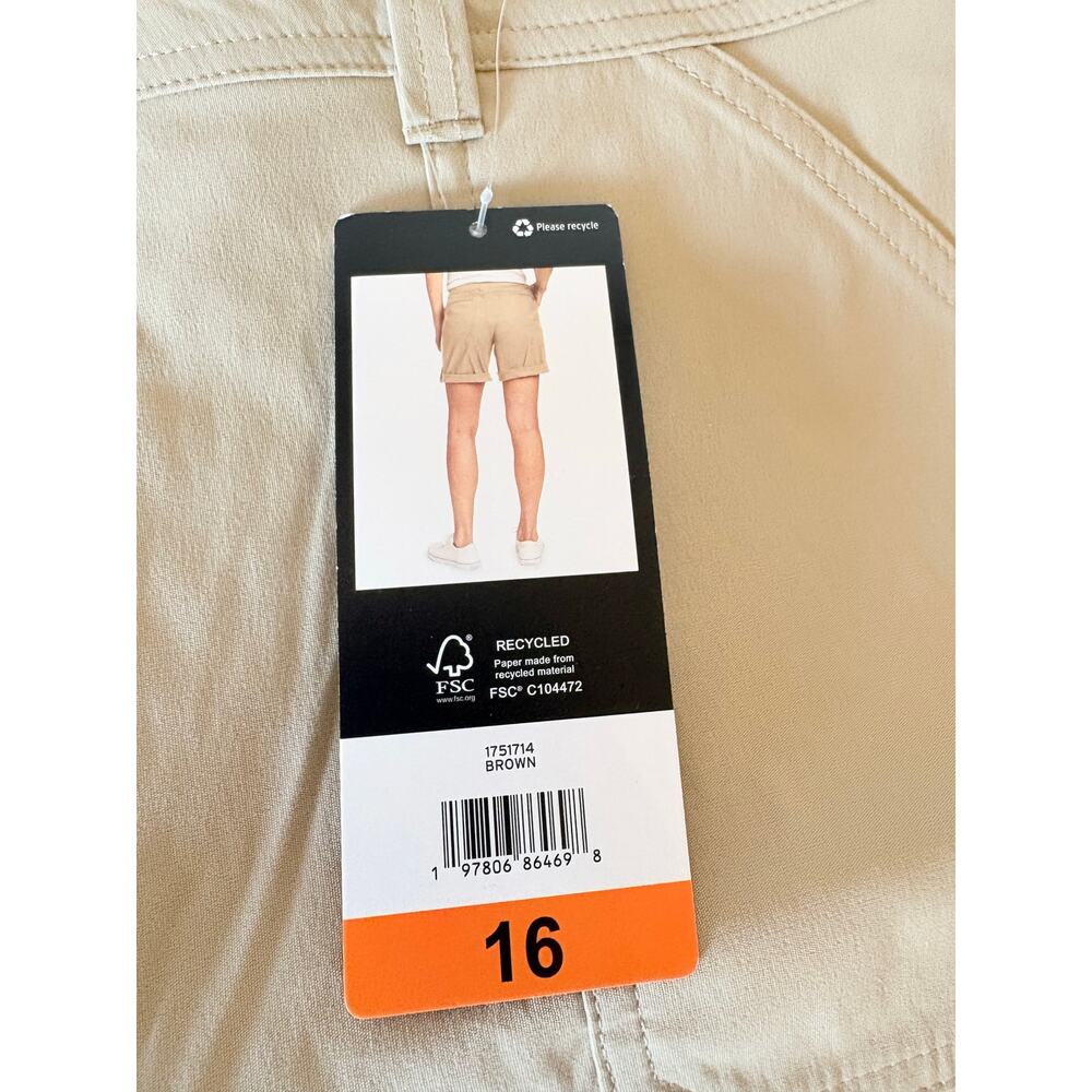 Eddie Bauer roll cuff Bermuda shorts size 16 NEW - Picture 13 of 13